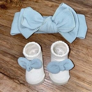 🖤Baby headband and matching booties